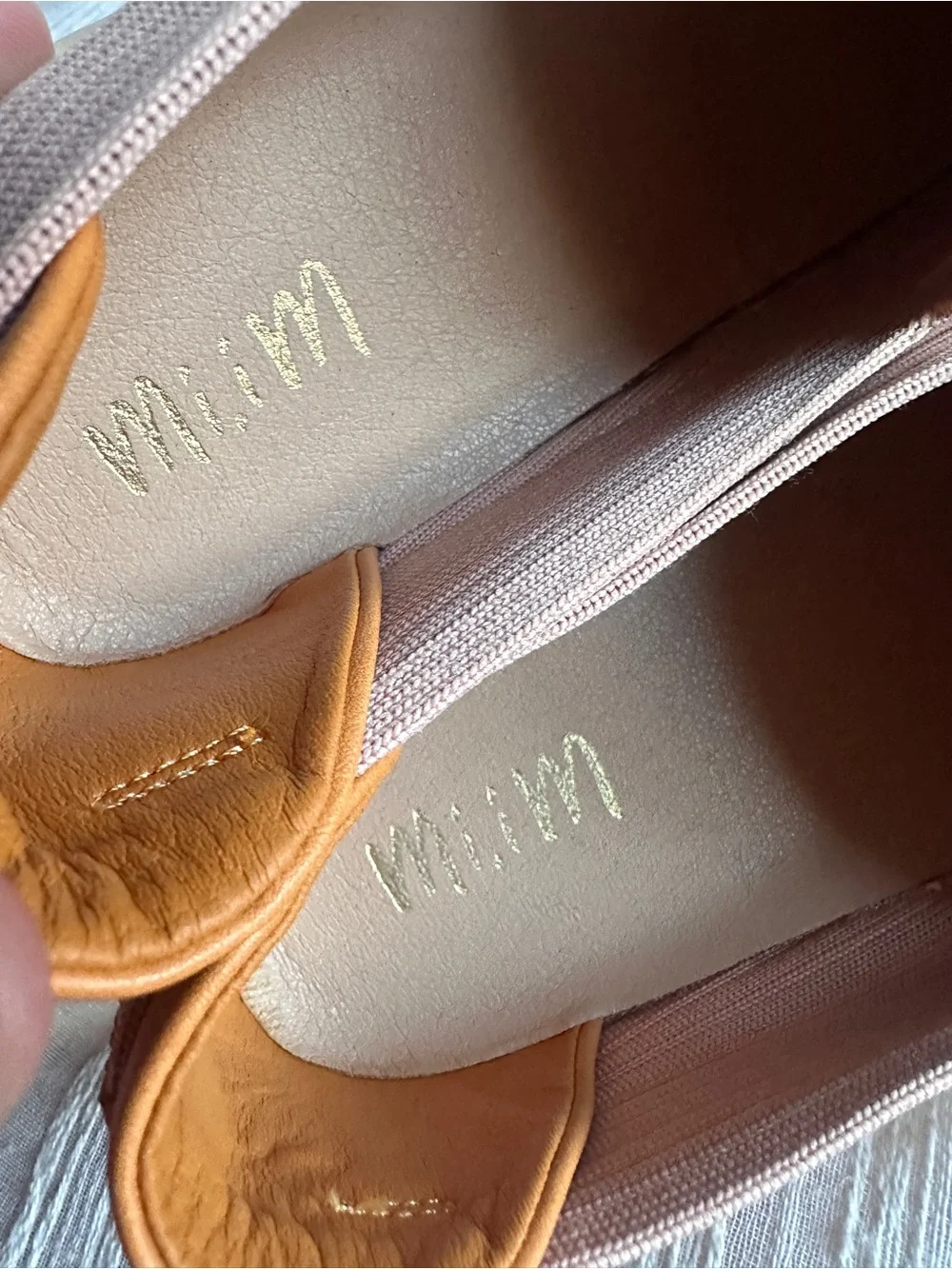 Mi.iM Parker Knit Slip-On Platform Sneakers Blush Pink/Tan | 8  NWOB